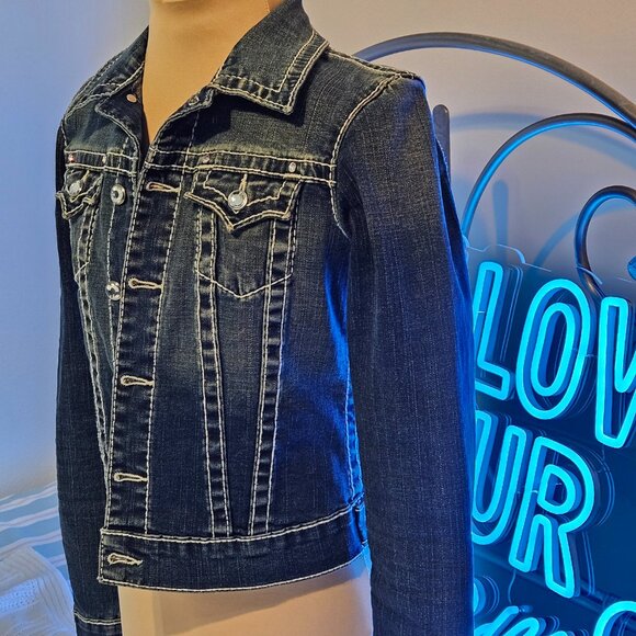 TRUE RELIGION Disco Emily Jean Jacket Size Small with COA - Picture 3 of 8